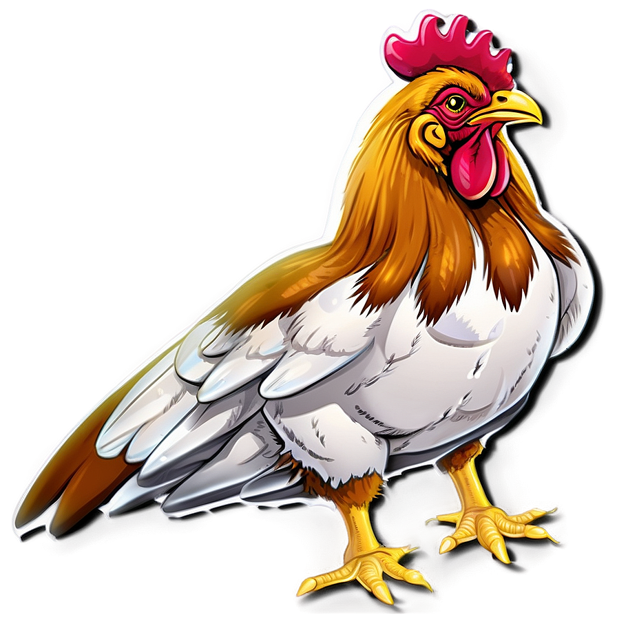 Cartoon Chicken In Boots Png 06272024 PNG image