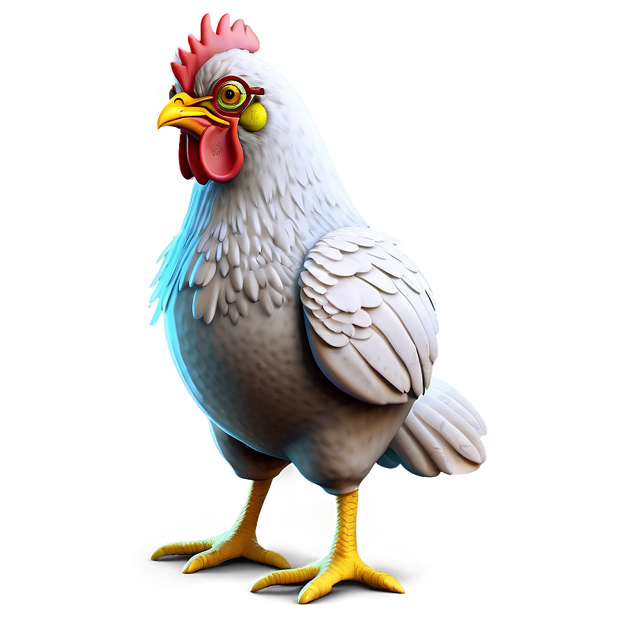 Cartoon Chicken With Glasses Png 20 PNG image