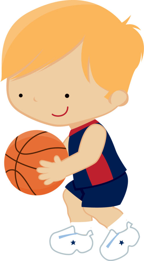 Cartoon Child Basketball Player Clipart PNG image