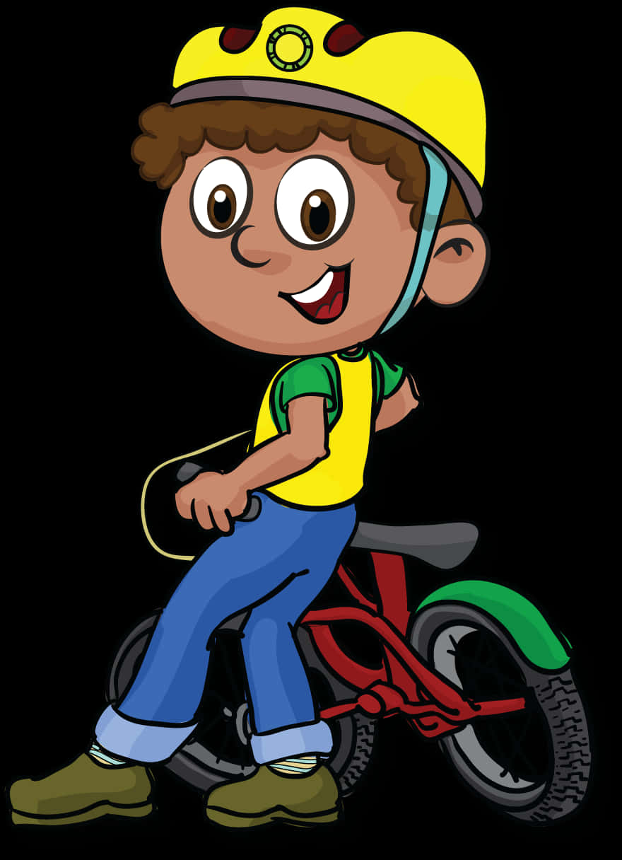 Cartoon Child Biking Safety Helmet PNG image