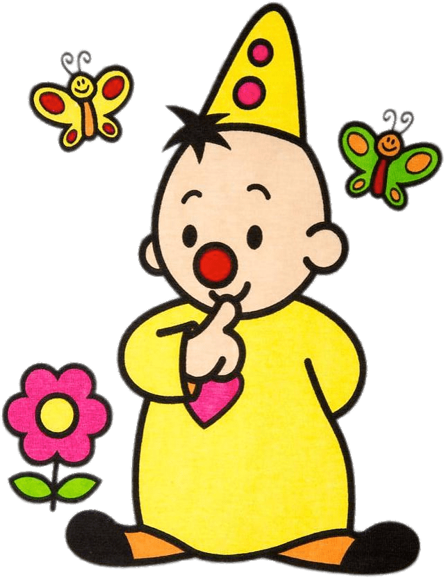 Cartoon Child Butterflies Flower.png PNG image