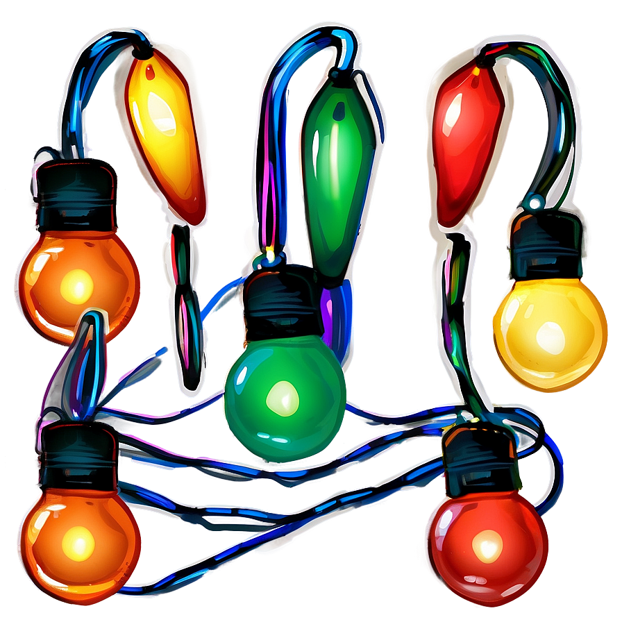 Cartoon Christmas Lights Arrangement Png Mys PNG image