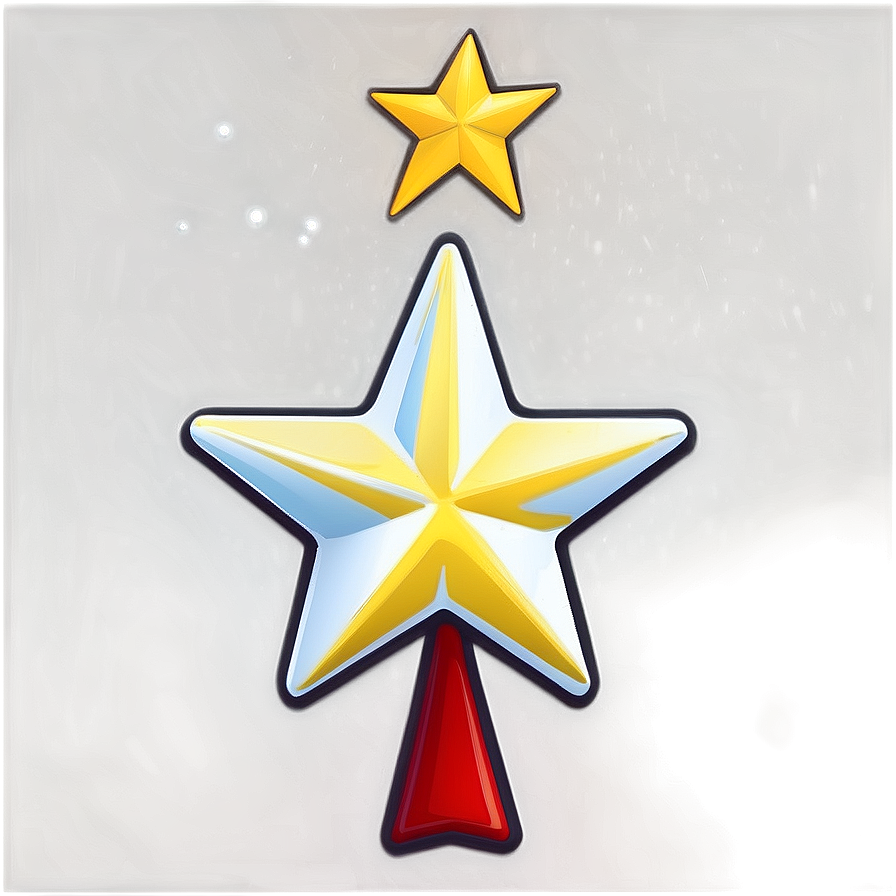 Cartoon Christmas Tree Star Png 62 PNG image