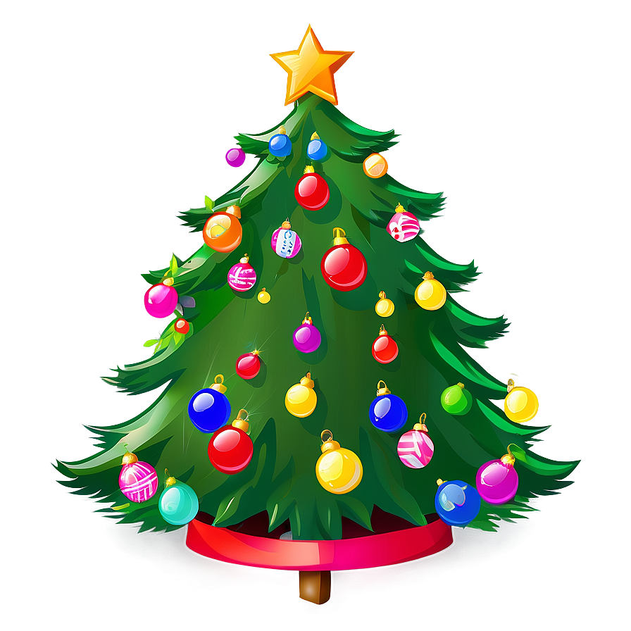 Cartoon Christmas Tree Transparent Png 05262024 PNG image