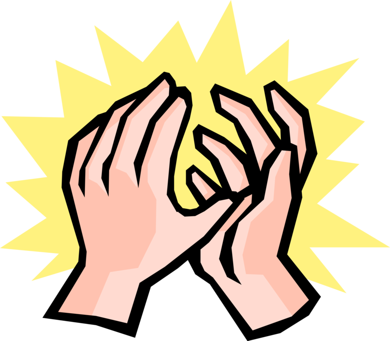 Cartoon Clapping Hands Illustration PNG image