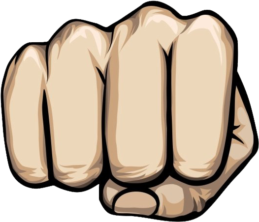 Cartoon Clenched Fist Illustration PNG image