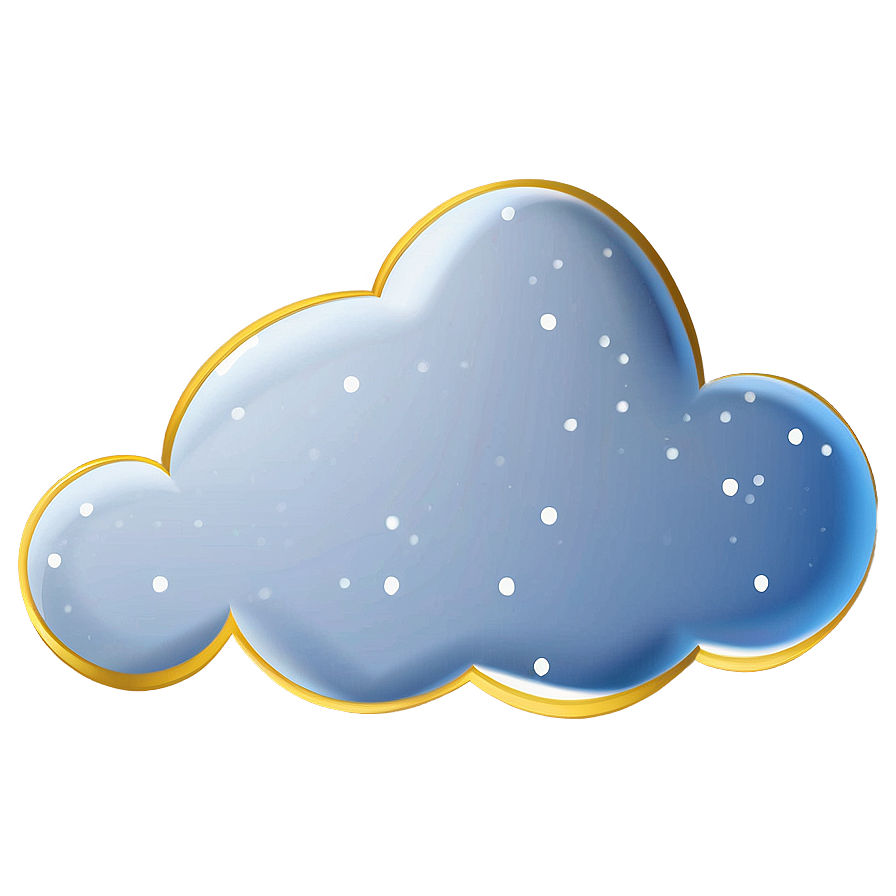 Cartoon Cloud With Snow Png 51 PNG image