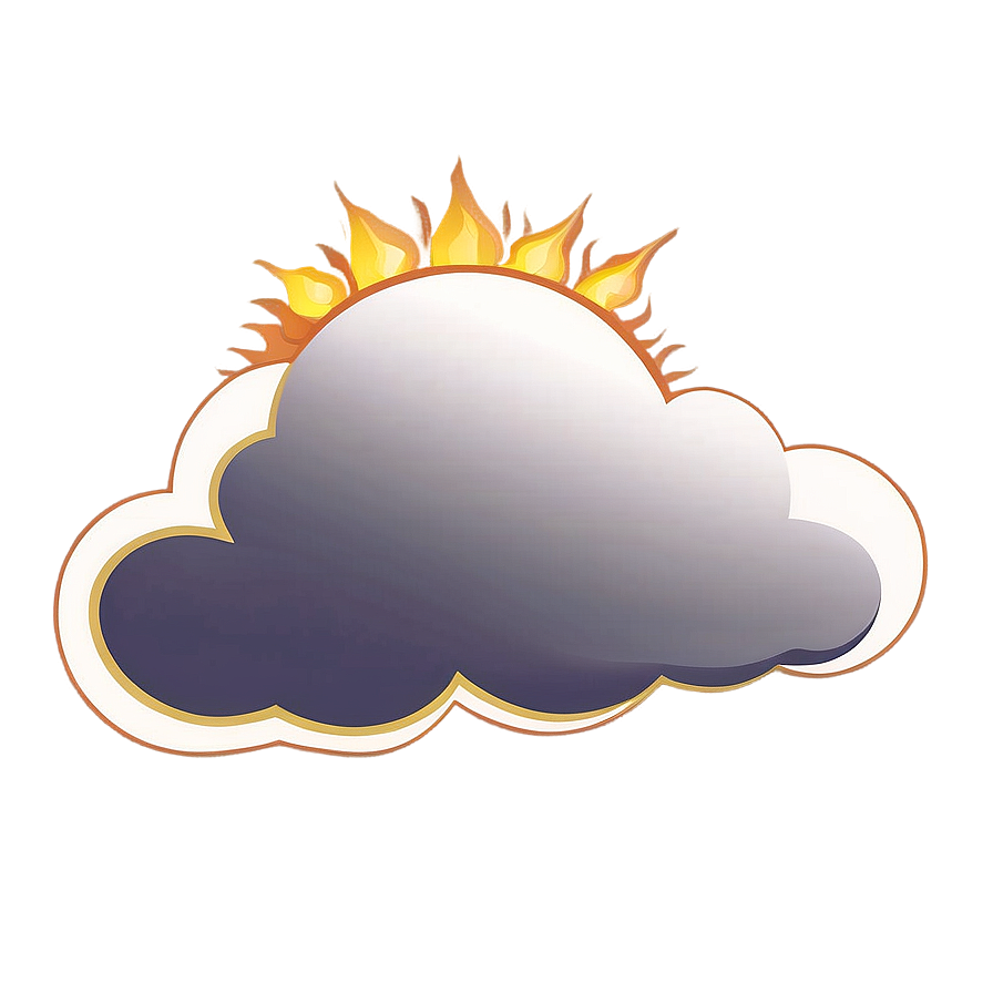 Cartoon Cloud With Sun Png 31 PNG image