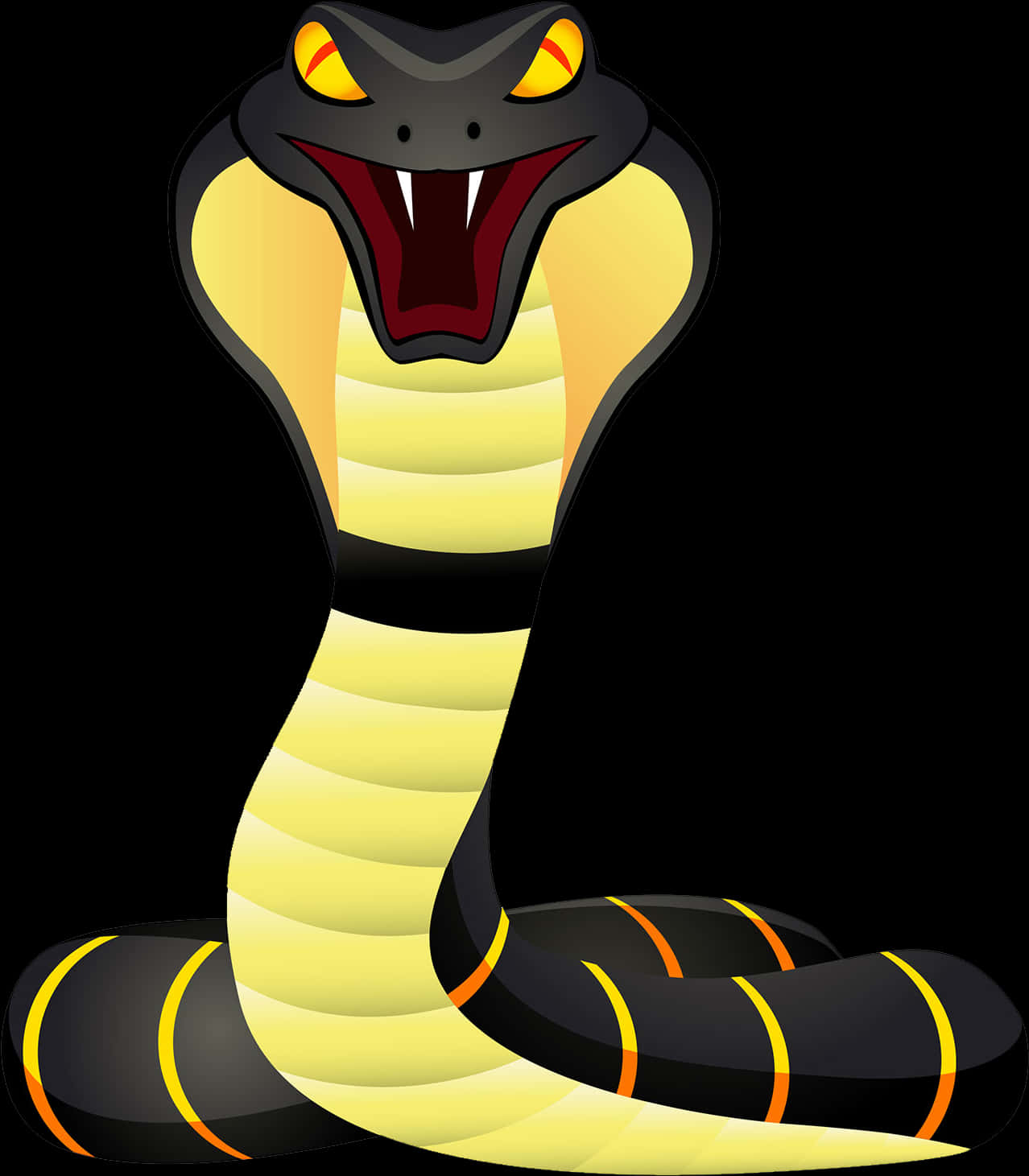 Cartoon Cobra Illustration PNG image