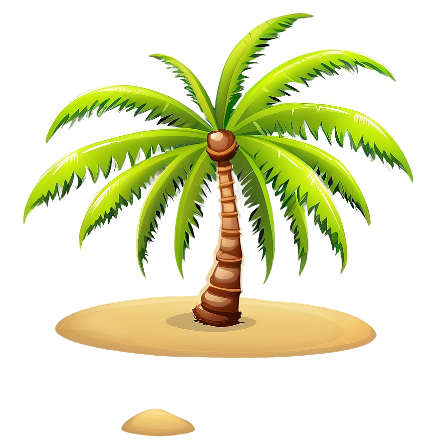 Cartoon Coconut Palm Tree Png Tpk PNG image