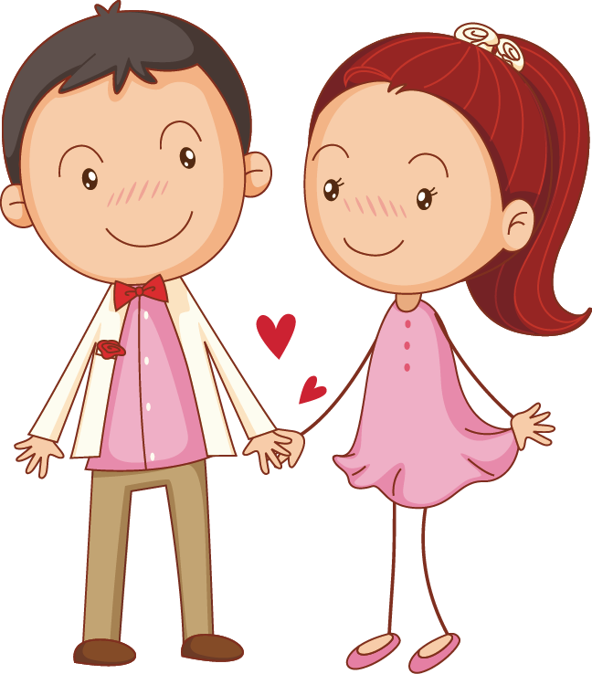 Cartoon Couple In Love PNG image