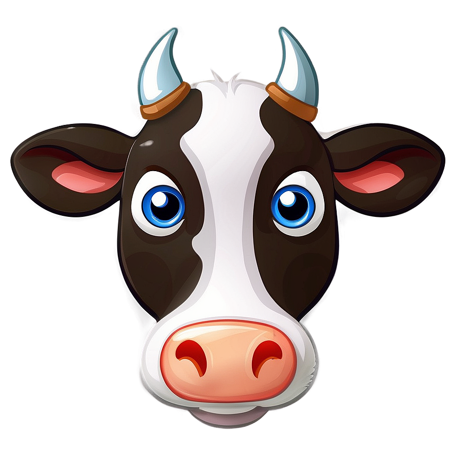 Cartoon Cow Face Design Png 82 PNG image