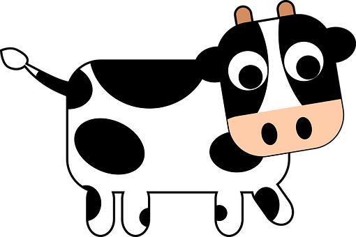 Cartoon Cow Illustration PNG image