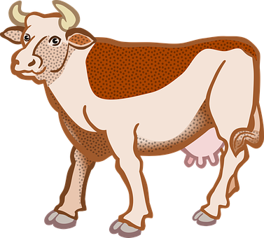 Cartoon Cow Illustration PNG image