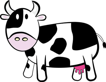 Cartoon Cow Illustration PNG image