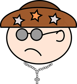 Cartoon Cowboy Hat Character PNG image