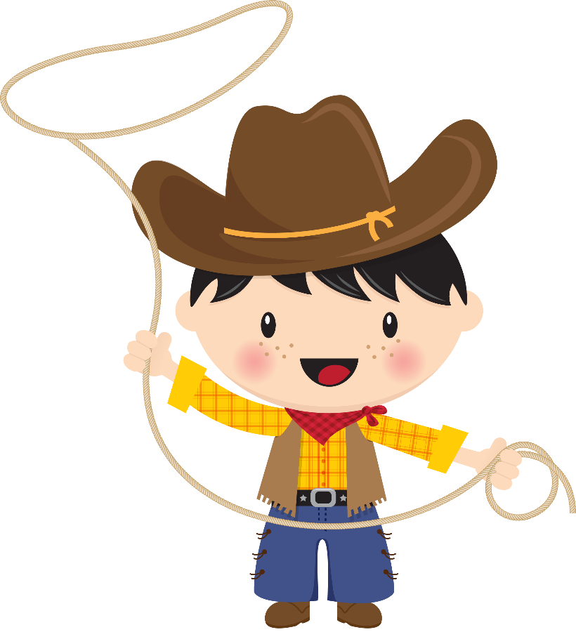 Cartoon Cowboy Kidwith Lasso PNG image