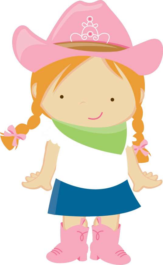 Cartoon Cowgirlin Pink Hat.png PNG image