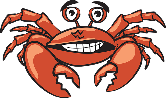Cartoon Crab Graphic PNG image