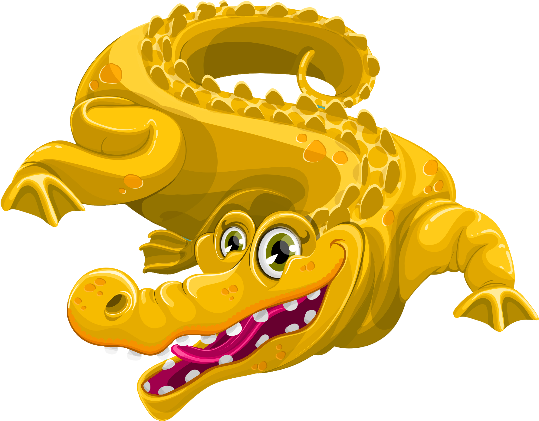 Cartoon Crocodile Smiling.png PNG image