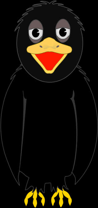 Cartoon Crow Character PNG image