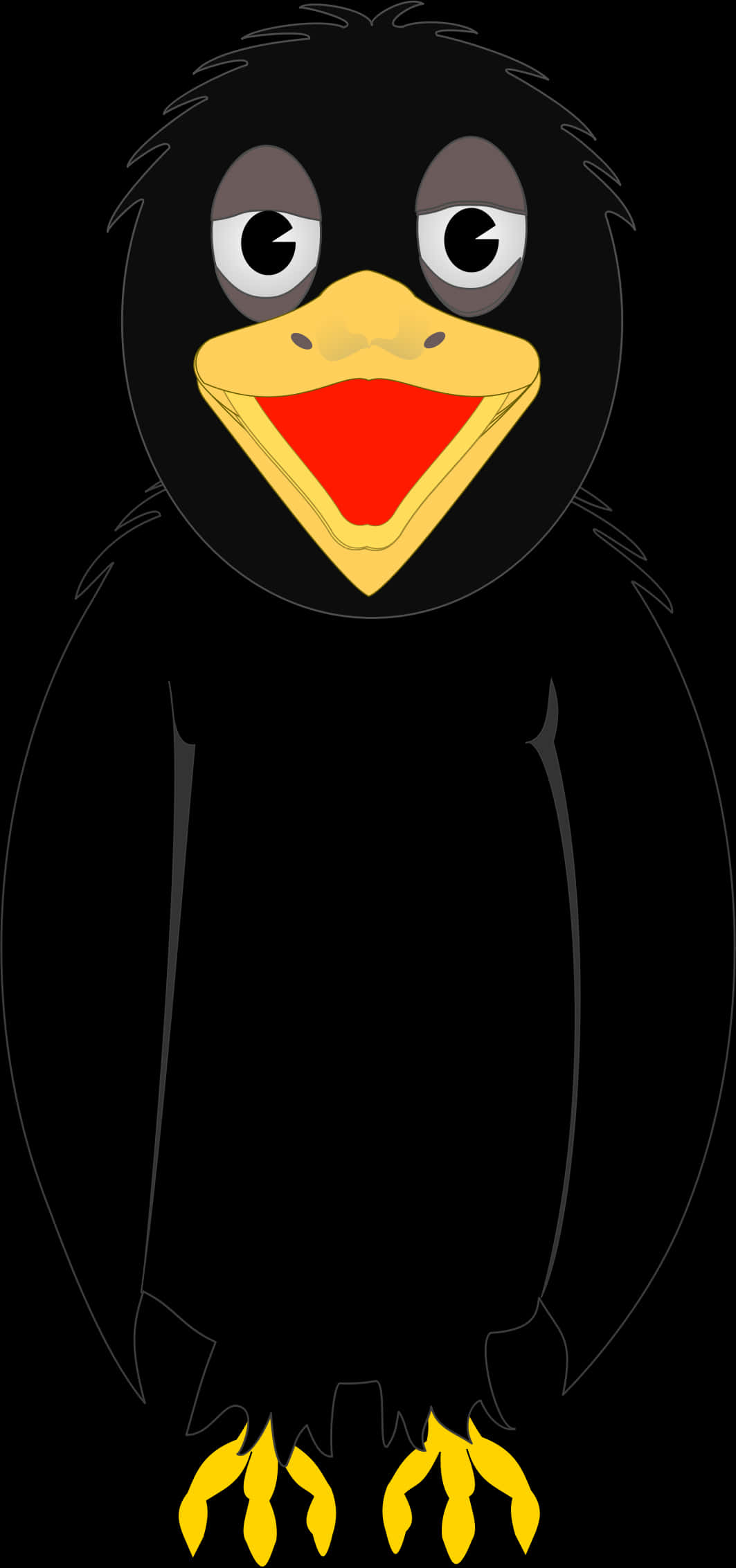 Cartoon Crow Graphic PNG image