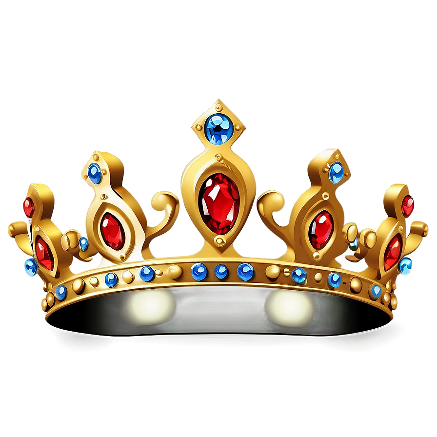 Cartoon Crown With Jewels Png 10 PNG image