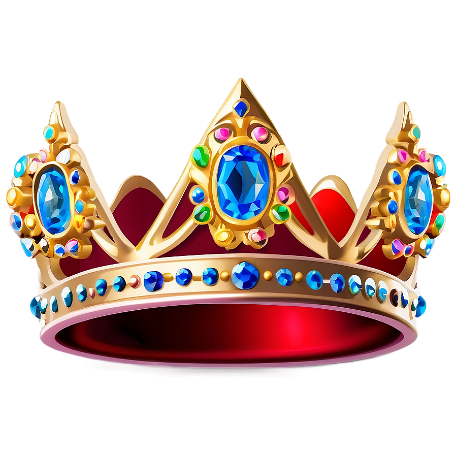 Cartoon Crown With Jewels Png 70 PNG image