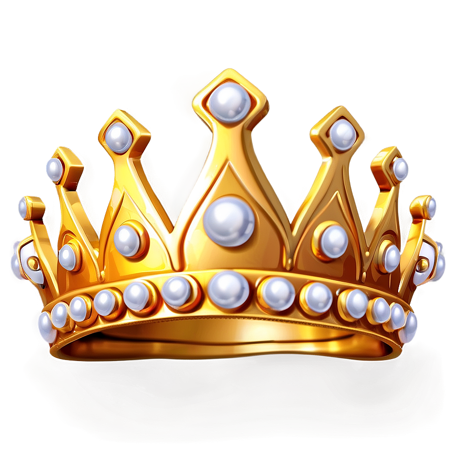 Cartoon Crown With Pearls Png 87 PNG image