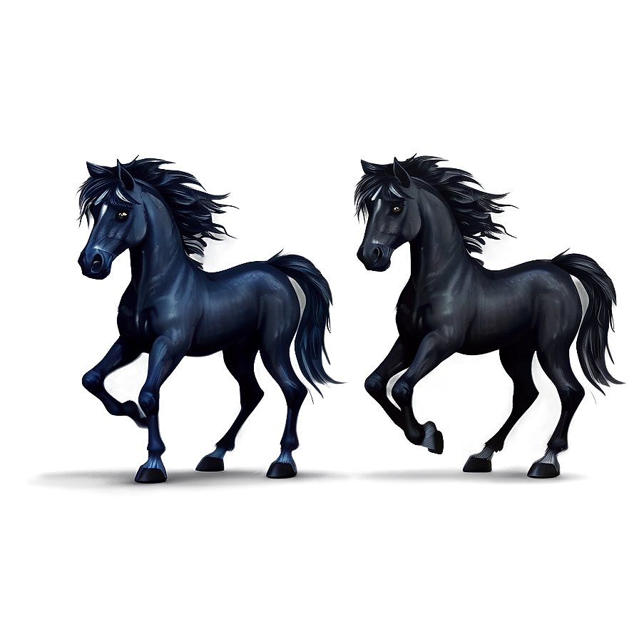 Cartoon Cute Black Horse Png Kvj69 PNG image