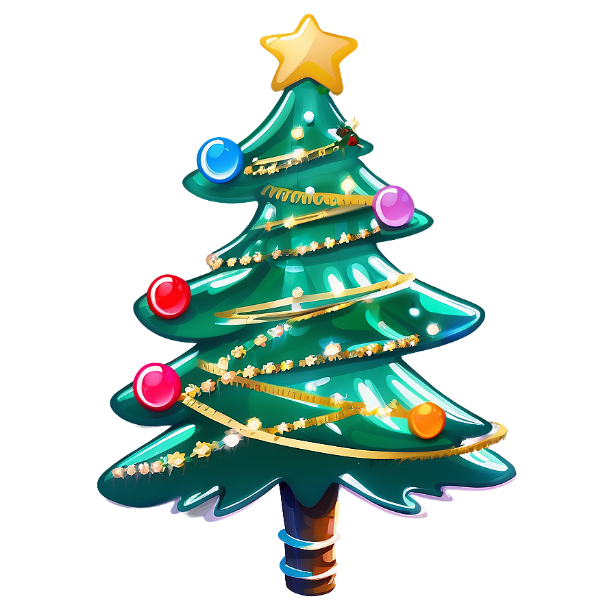 Cartoon Cute Christmas Tree Png 06252024 PNG image