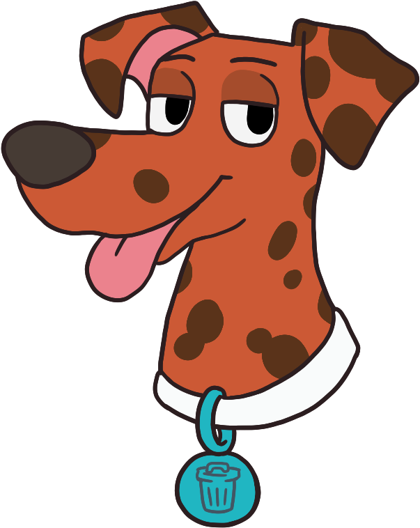 Cartoon Dalmatian Dog Portrait PNG image