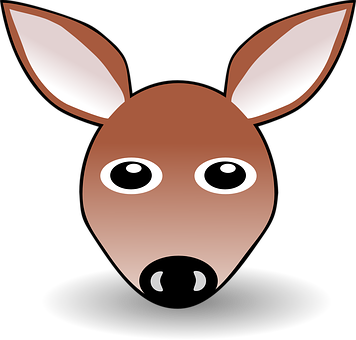 Cartoon_ Deer_ Face_ Vector PNG image