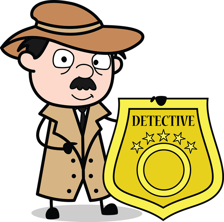 Cartoon Detectivewith Badge PNG image