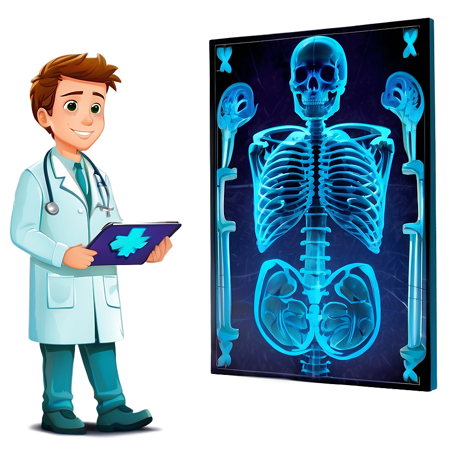 Cartoon Doctor And X-ray Png 60 PNG image