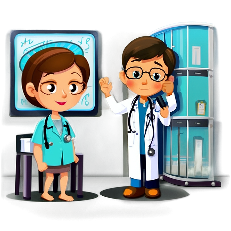 Cartoon Doctor Healing Patient Png Ntl PNG image