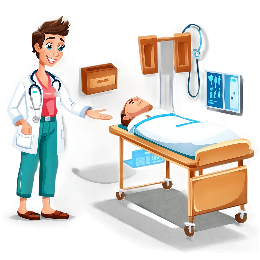 Cartoon Doctor In Hospital Png 06212024 PNG image