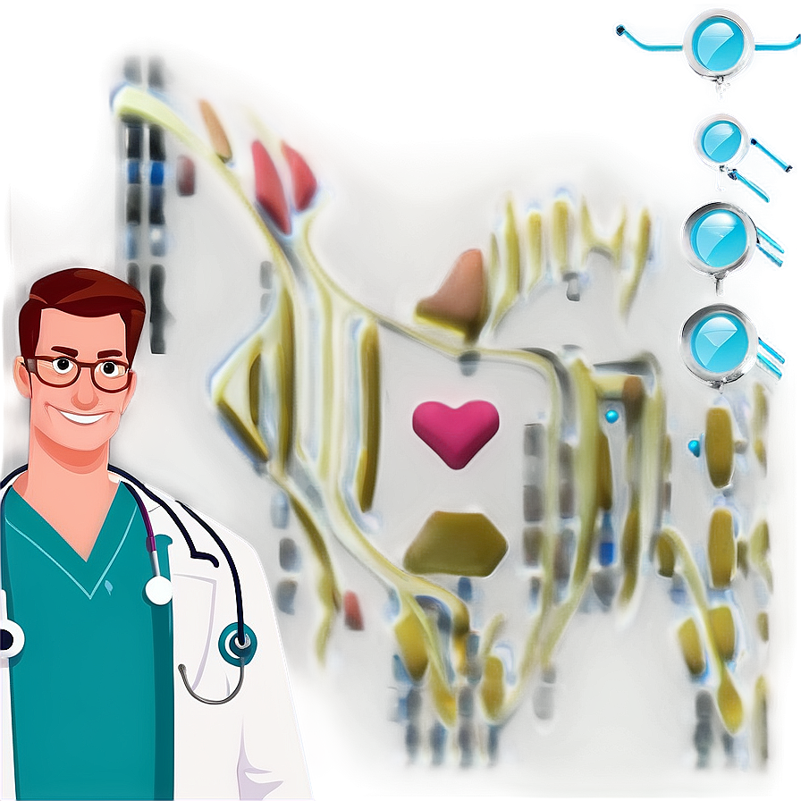 Cartoon Doctor In Lab Coat Png Qof PNG image