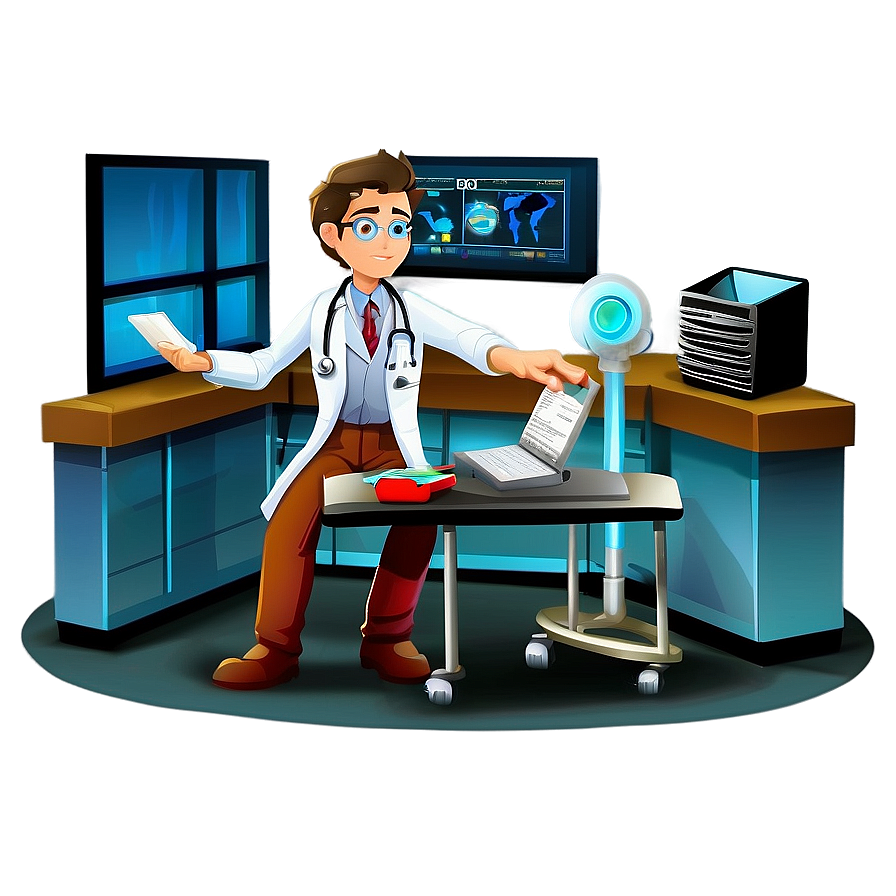 Cartoon Doctor Office Scene Png 73 PNG image