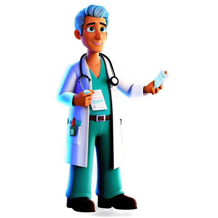 Cartoon Doctor With Ambulance Png 06262024 PNG image