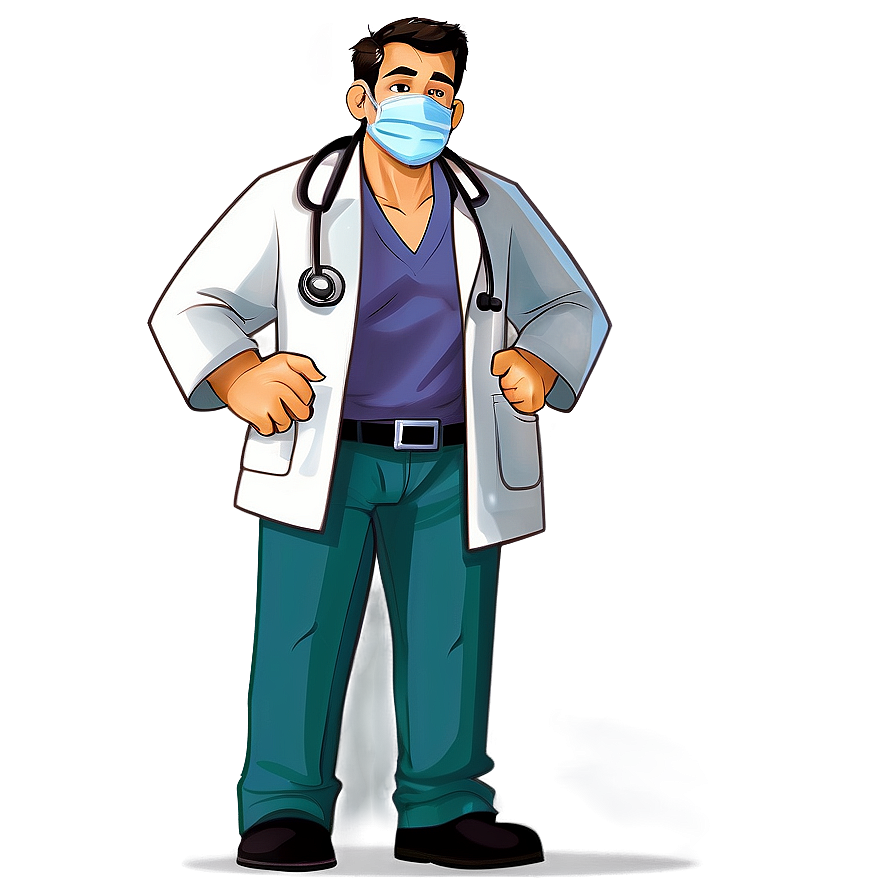 Cartoon Doctor With Ambulance Png 06262024 PNG image