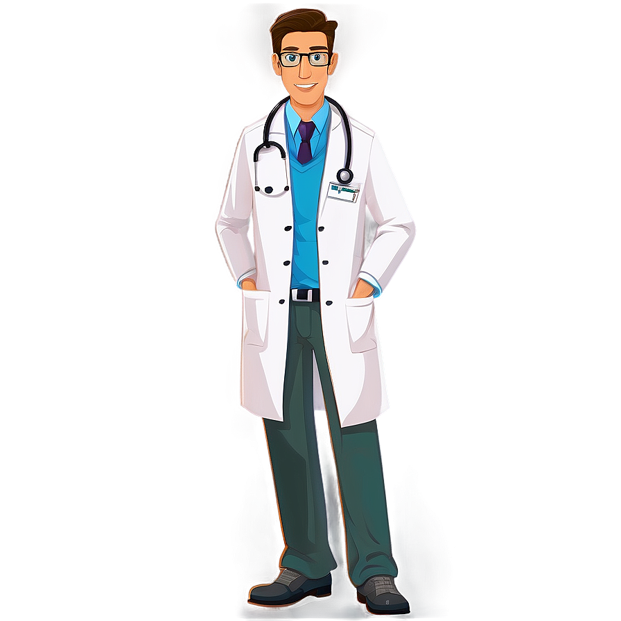 Cartoon Doctor With Glasses Png Gqn62 PNG image