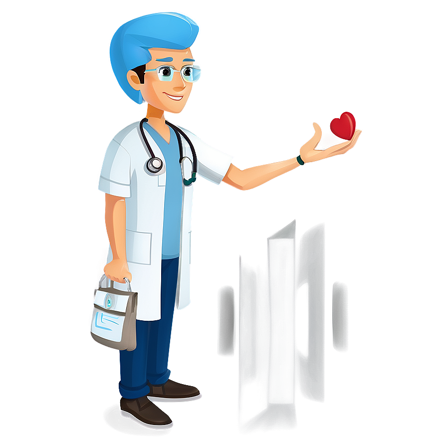 Cartoon Doctor With Medical Bag Png 06262024 PNG image