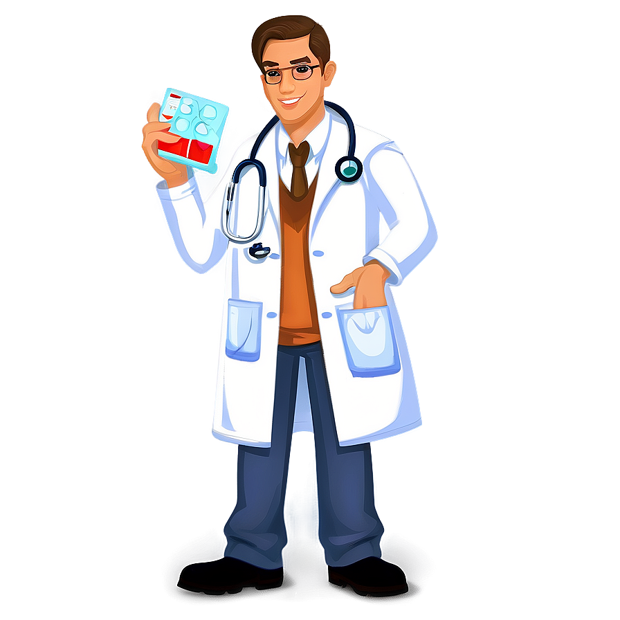 Cartoon Doctor With Medicine Png 43 PNG image