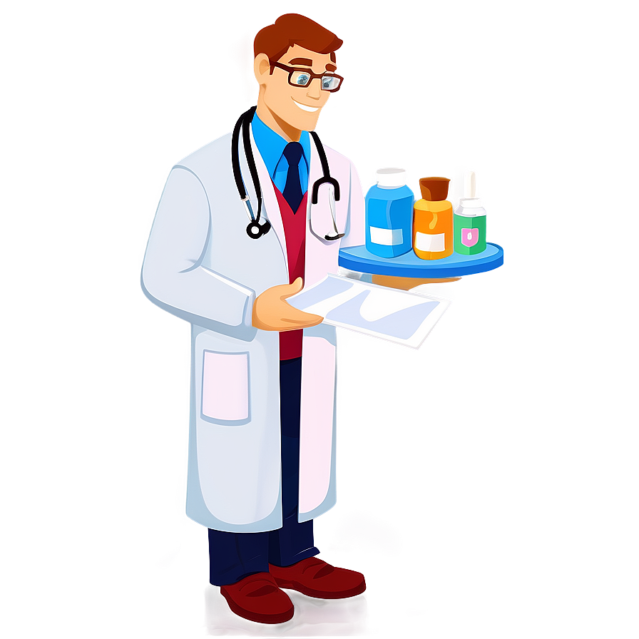 Cartoon Doctor With Medicine Png Lqy19 PNG image