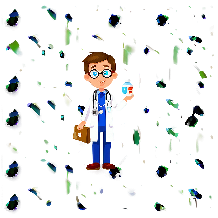 Cartoon Doctor With Medicine Png Rlc26 PNG image