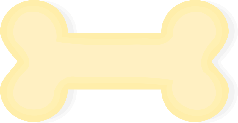 Cartoon Dog Bone Graphic PNG image