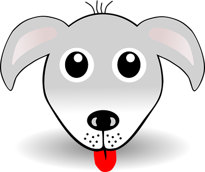 Cartoon Dog Face Graphic PNG image