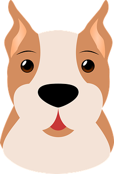 Cartoon Dog Face Graphic PNG image