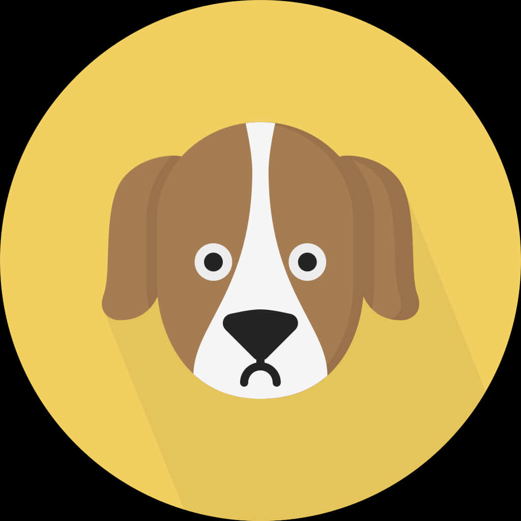 Cartoon Dog Face Icon PNG image